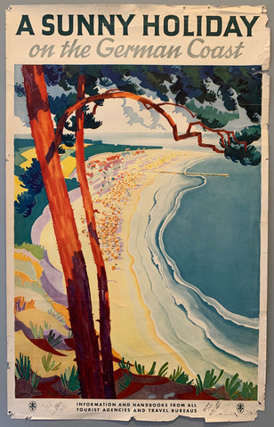 Link to  A Sunny Holiday on the German Coast Poster ✓Germany, c. 1935  Product