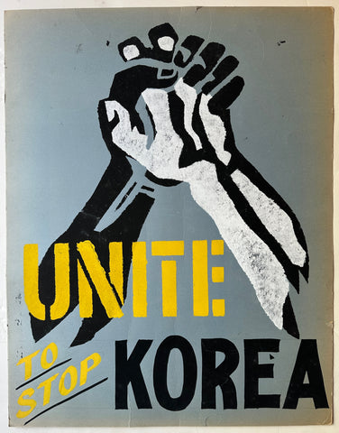 Double-Sided Unite to Stop Korea Poster