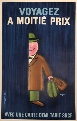 Link to  Voyagez A Moitie Prix SNCF Travel Poster ✓France, c. 1970  Product