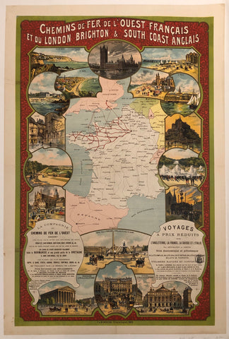 Link to  Chemins de Fer French Travel Poster ✓France, c. 1910  Product