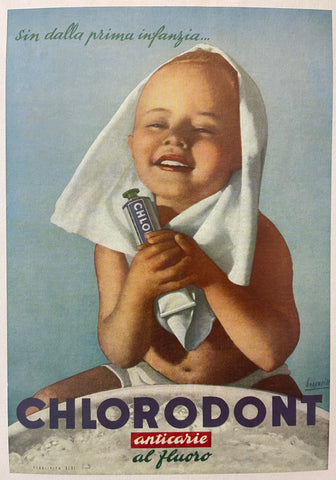 Link to  Chlorodont PosterItaly, 1950  Product