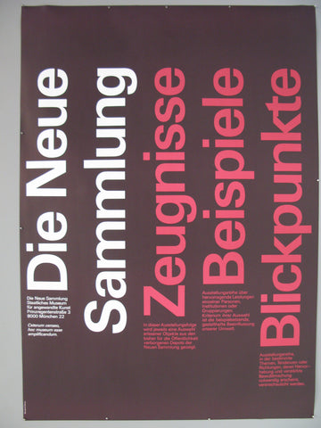 Link to  Die Neue Sammlung PosterGermany, c. 1985  Product