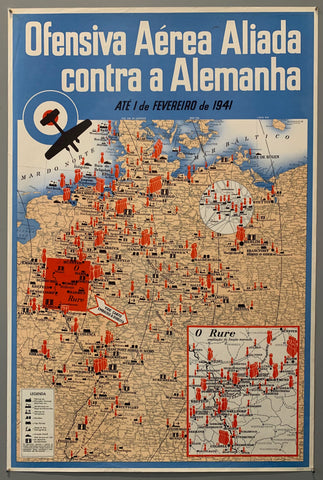 Link to  WW2 Allied Air Offensive Bombing Map PosterCanada, c. 1941  Product