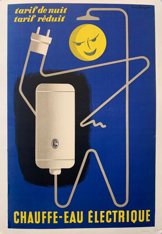 Link to  Chauffe-Eau Électrique PosterFrance, c. 1960  Product