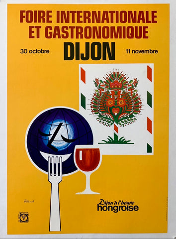 Link to  Hungary Dijon International Cuisine Fair Poster ✓France, 1968.  Product