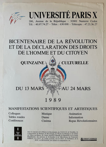 Link to  Université Paris X PosterFrance, 1989  Product
