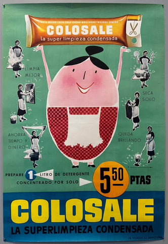 Link to  Colosale - La Super Limpieza Condensada PosterBarcelona c. 1960  Product