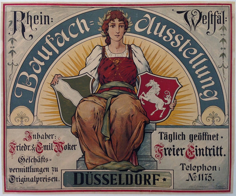 Link to  Dusseldorf Ausstellung Posterto support the Communist movement during Prague Spring. ✓Germany, c. 1895  Product