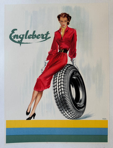 Link to  Englebert Tires PosterBelgium, c. 1950  Product