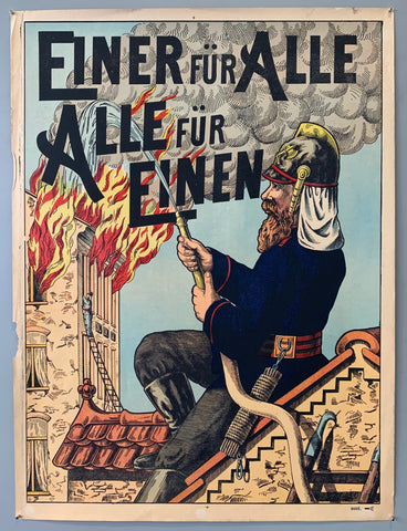 Link to  Einer für Alle Alle für Einen PosterGermany, c. 1895  Product