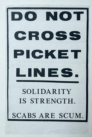 Link to  Do Not Cross Picket Lines PosterUSA, c. 1980s  Product