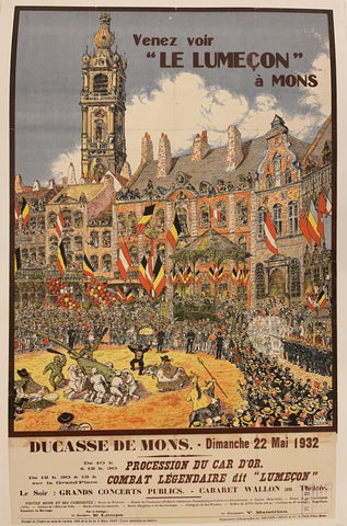Link to  Ducasse de Mons Poster ✓Belgium, 1932  Product