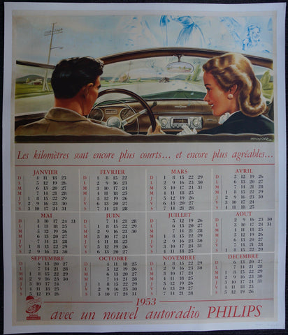 Link to  1953 Calendar Philips RadioFrance, C. 1953  Product