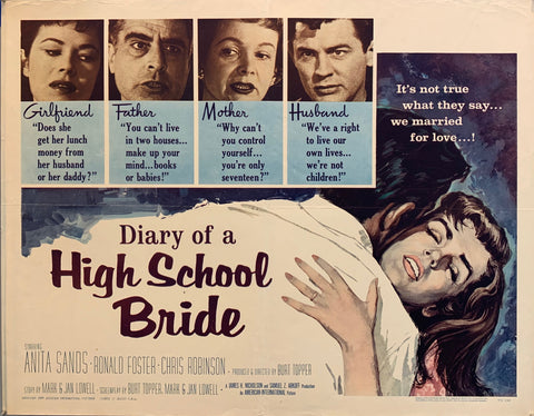 Link to  Diary Of A High School Bride Film PosterU.S.A FILM, 1959  Product