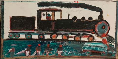 Link to  Black Train #70, Jimmie Lee Sudduth PaintingU.S.A, c. 1995  Product