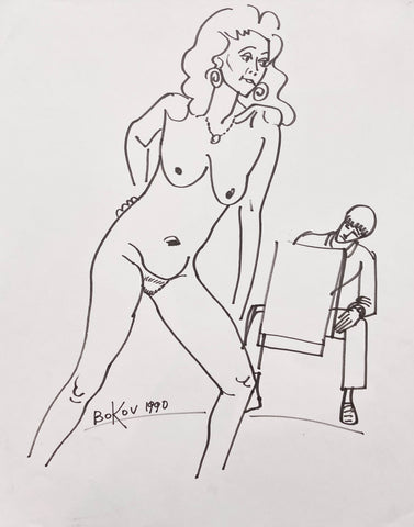 Link to  The Artist and His Model Konstantin Bokov DrawingU.S.A, 1990  Product