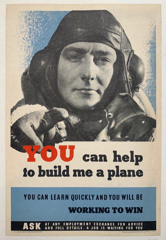 Link to  YOU can help to build me a plane. You can learn quickly and you will be working to win.USA, C. 1944  Product