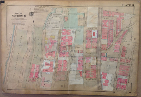 Link to  NYC Bronx Map - Part of Section 8, Hudson River, Fort Washington Park & RiversideU.S.A c. 1921  Product
