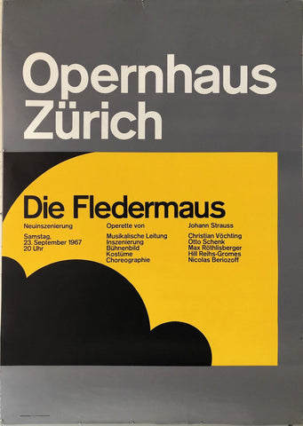 Link to  Opernhaus Zürich "Die Fledermaus"Switzerland, 1967  Product
