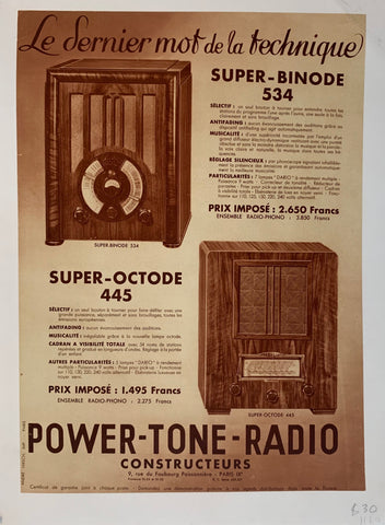 Link to  Power-Tone-Radio PrintFrance, c. 1934  Product