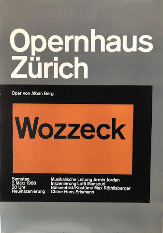 Link to  Opernhaus Zürich "Wozzeck"Switzerland, 1960  Product