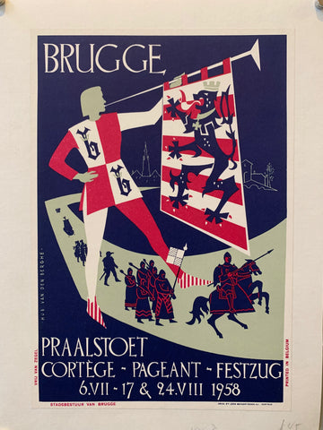 Link to  Brugge Praalstoet PosterBelgium, 1958  Product