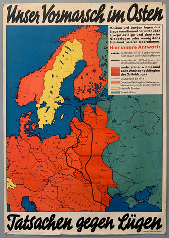 Link to  Unser Vormarsch im Osten Tatsachen gegen Lügen PosterGermany, c. 1941  Product