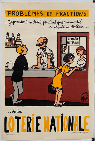 Link to  Loterie Nationale: "Problemes de Fractions"France, 1963  Product