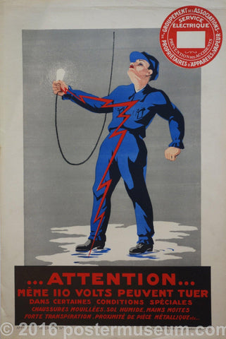 Link to  ...Attention... même iio volts peuvent tuerFrance c. 1935  Product