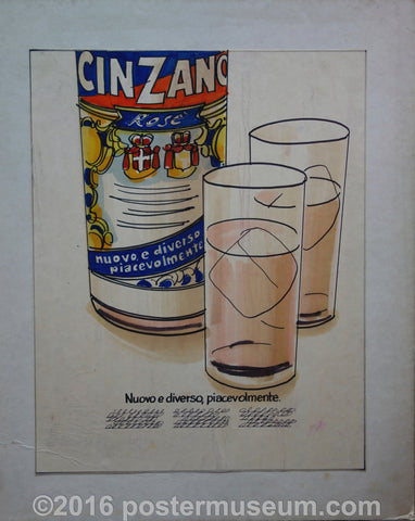 Link to  Cinzano (Bottle with Glasses)  Product