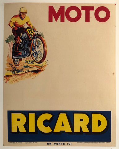 Link to  Ricard Moto PosterFrance, c. 1950  Product
