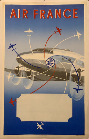 Link to  Air France Plane Poster ✓France, 1951  Product