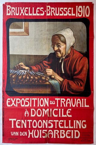 Link to  Exposition du Travail à Domicile PosterBelgium, 1910  Product