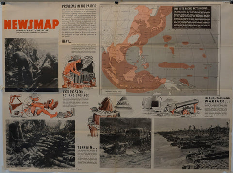 Link to  Newsmap Industrial Edition "Pacific Battleground"USA, C. 1945  Product