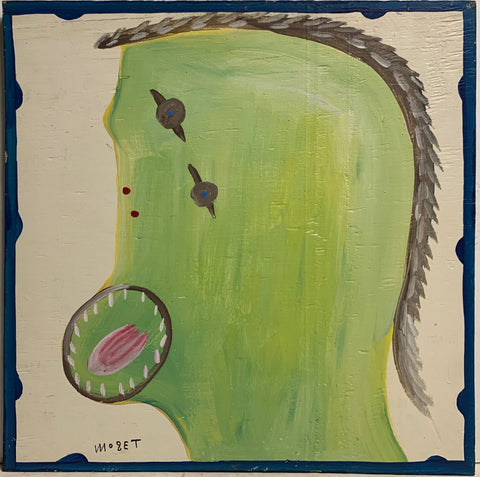 Link to  Brown and Green Self Portrait Mose Tolliver PaintingU.S.A., c. 1995  Product
