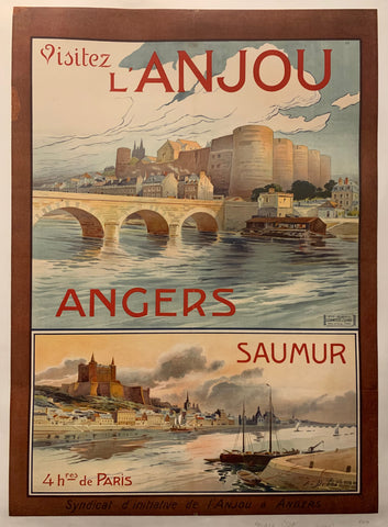 Link to  Visitez L'Anjou Poster ✓France, c. 1910  Product