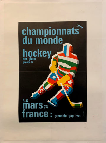 Link to  Championnats du Monde Hockey PosterFrance, 1974  Product