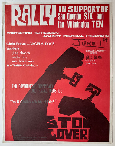 Link to  Rally in Support of San Quentin Six and Wilmington Ten PosterUSA, 1976  Product
