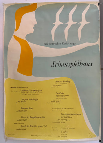 Link to  Schauspielhaus 1949 PosterSwitzerland, 1949  Product