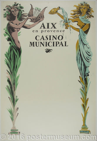 Link to  Aix en Provence Casino Municipal Antique posterR. Caneau  Product