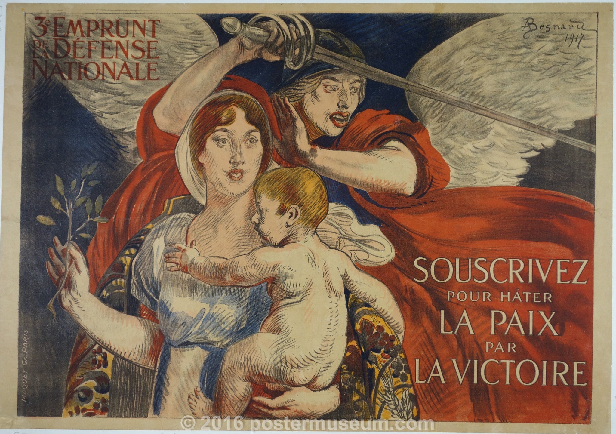 vintage french war poster