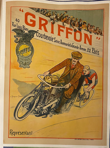Link to  Griffon Motorcycles Vintage PosterFrench Poster, c. 1910  Product