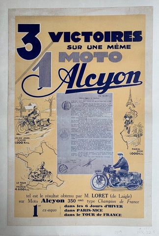 Link to  3 Victoires sur une meme 1 Moto Alcyon1931  Product