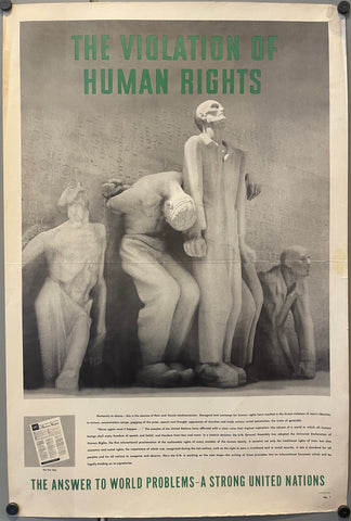 Link to  The Violation of Human Rights - United Nations PosterU.S.A., c. 1950  Product