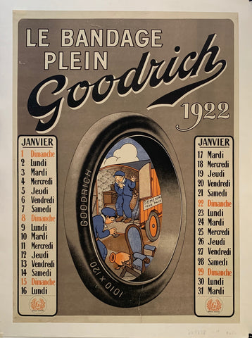 Link to  Le Bandage Plein GoodrichTransportation Poster, 1922  Product