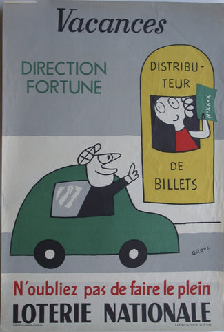 Link to  Loterie Nationale – Green Car (Linen-Backed)France 1962  Product