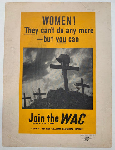 Link to  Women! They can't do any more - but you can. Join the WAC.USA, 1944  Product
