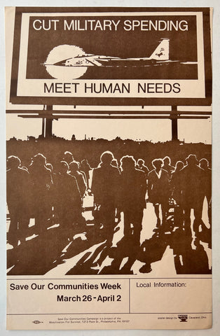 Link to  Cut Military Spending Meet Human Needs PosterUSA, c. 1970s  Product