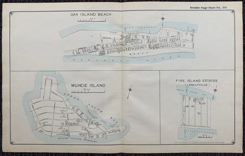 Link to  Long Island Index Map No.2 - Plate 39 Oak Island Beach Muncie Island Fire Island Estates (Lonelyville)Long Island, C. 1915  Product