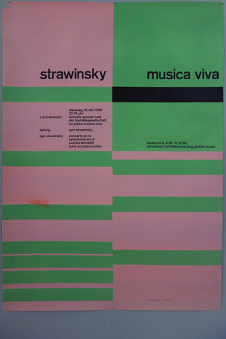 Link to  Strawinsky Musica VivaSwiss Poster, 1956  Product